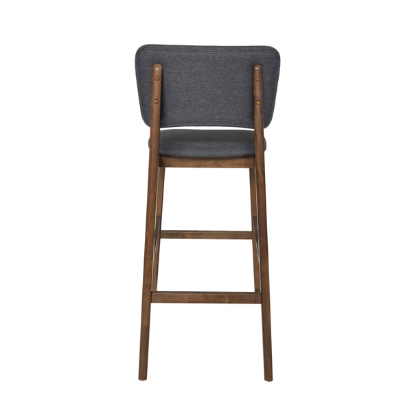 English Elm Bar Chairs Set of Two Solid Rubberwood Mid-century Modern Barstools for Kitchen Islands 63560.00CHAR