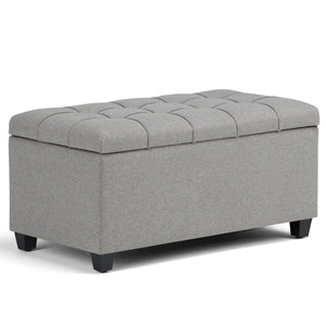 English Elm Sienna Storage Ottoman Bench In Dove Grey - Stylish, Versatile Seating With Hidden Storage & Safety Hinge B136P159116-GIGA