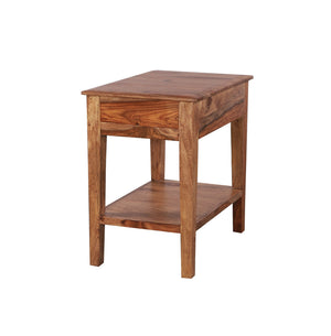 Porter Designs Porter Sonora Solid Sheesham Wood End Table – Handcrafted Beauty With Elegant Design And Durability Brown Wood 05-196-26-9740