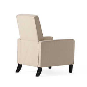 English Elm Christopher Knight Home® - Minimalist Push Back Chair with Thick Cushion and Birch Wood Legs for Stylish, Durable Comfort Beige 57444.00BEI