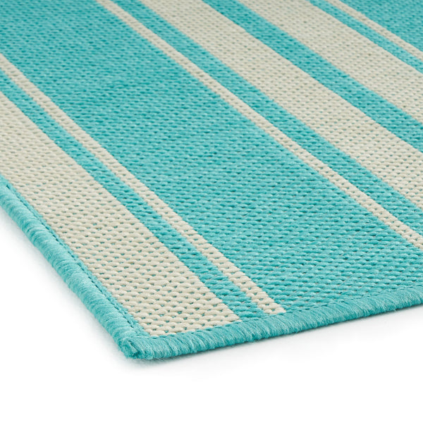 English Elm Christopher Knight Home® - 1802G Teal & Ivory Machine-Woven Polypropylene Rug 5'3"x7' | Durable Low-Pile 4mm Accent Floor Covering 68914.00