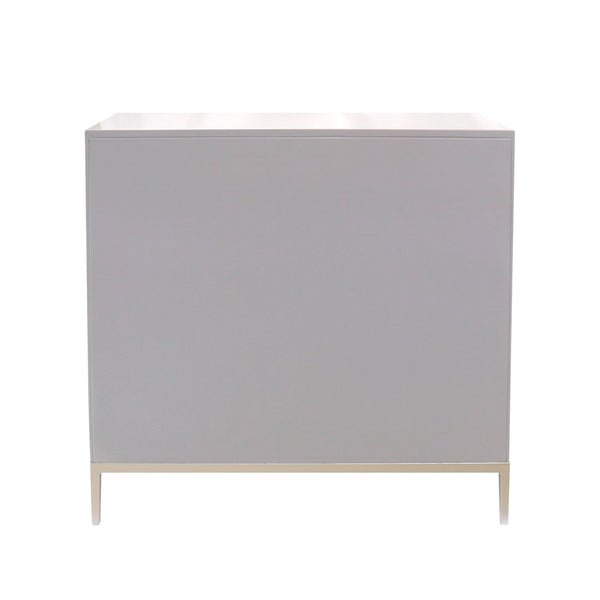 Pasargad Home Luna Modern Cabinet - Glamorous Silver Finish For Stylish Living & Dining Spaces Silver Wood Finish Pph-a1