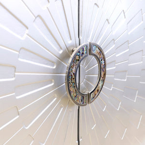 Pasargad Home Luna Modern Cabinet - Glamorous Silver Finish For Stylish Living & Dining Spaces Silver Wood Finish Pph-a1