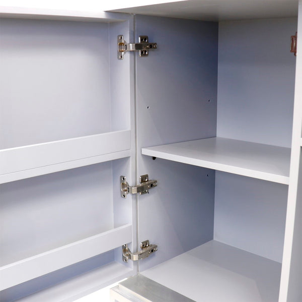 Pasargad Home Luna Modern Cabinet - Glamorous Silver Finish For Stylish Living & Dining Spaces Silver Wood Finish Pph-a1