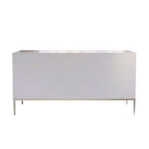 Pasargad Home Luna 4-door Wooden Sideboard - Modern Glamour For Your Dining & Living Spaces Silver Wood Finish Pph-a4