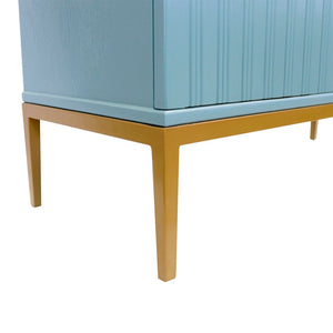 Pasargad Home Edgar Modern Cabinet – Glamorous Aqua And Gold Design For Chic Home Décor Aqua Wood Finish Pph-d1