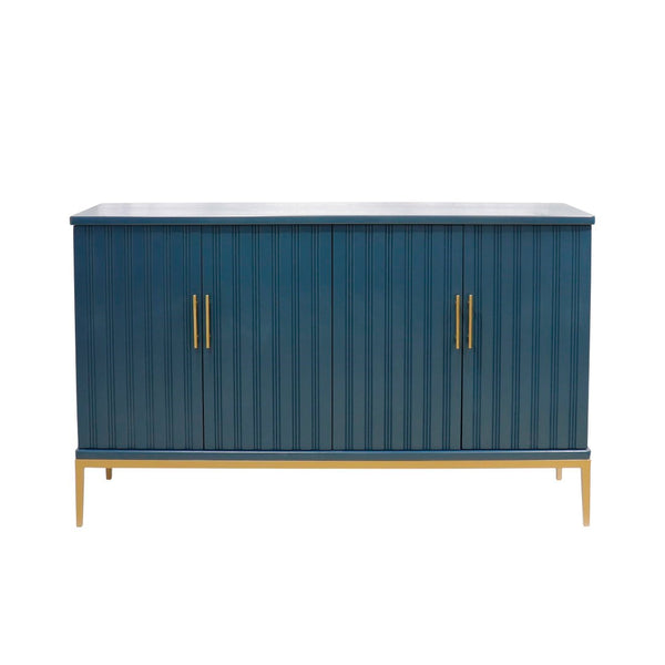 Pasargad Home Edgar Modern Cabinet – Glamorous Aqua And Gold Design For Chic Home Décor Teal Wood Finish Pph-d4