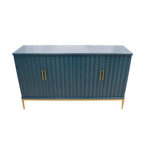 Pasargad Home Edgar Modern Cabinet – Glamorous Aqua And Gold Design For Chic Home Décor Teal Wood Finish Pph-d4