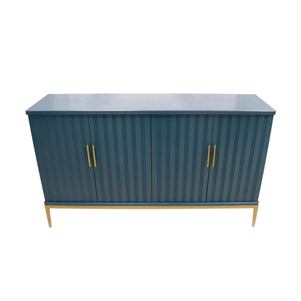 Pasargad Home Edgar Modern Cabinet – Glamorous Aqua And Gold Design For Chic Home Décor Teal Wood Finish Pph-d4