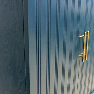 Pasargad Home Edgar Modern Cabinet – Glamorous Aqua And Gold Design For Chic Home Décor Teal Wood Finish Pph-d4