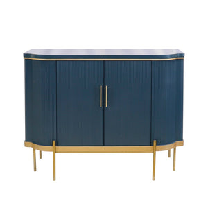 Pasargad Home Amelia Teal Cabinet - Glamorous 2-door Design With Elegant Gold Metal Frame Finish Teal Wood Finish Pph-e1