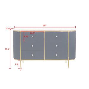 Pasargad Home Elegant White Marble Top Theodore Sideboard – Glamorous Modern Storage Solution Navy Wood Finish Pph-h1b