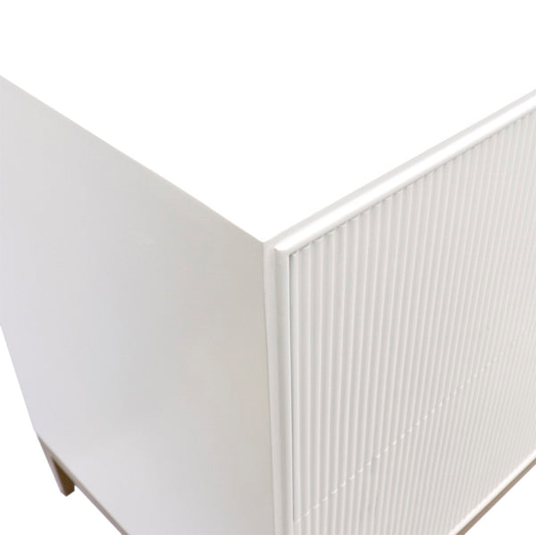 Pasargad Home Pearl Collection Luxurious Ivory Nightstand With Bronze Frame & Glamorous Accents Ivory Wood Finish Pph-m2