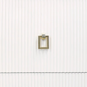 Pasargad Home Pearl Collection Luxurious Ivory Nightstand With Bronze Frame & Glamorous Accents Ivory Wood Finish Pph-m2