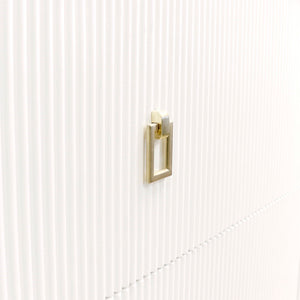 Pasargad Home Pearl Collection Luxurious Ivory Nightstand With Bronze Frame & Glamorous Accents Ivory Wood Finish Pph-m2