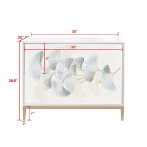 Pasargad Pearl Collection Annabelle Nightstand With Luxe Bronze Frame, Glamorous Silver/Ivory Finish Silver Wood Finish Pph-y2