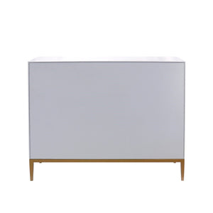 Pasargad Pearl Collection Annabelle Sideboard With Floral Doors & Glamorous Gold Accents Silver Wood Finish Pph-y3