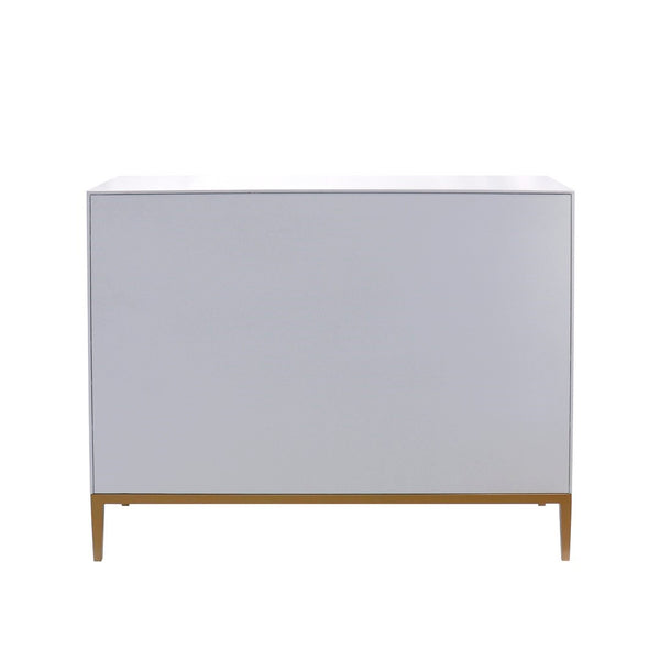 Pasargad Pearl Collection Annabelle Sideboard With Floral Doors & Glamorous Gold Accents Silver Wood Finish Pph-y3