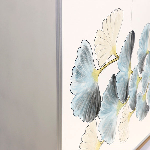 Pasargad Pearl Collection Annabelle Sideboard With Floral Doors & Glamorous Gold Accents Silver Wood Finish Pph-y3