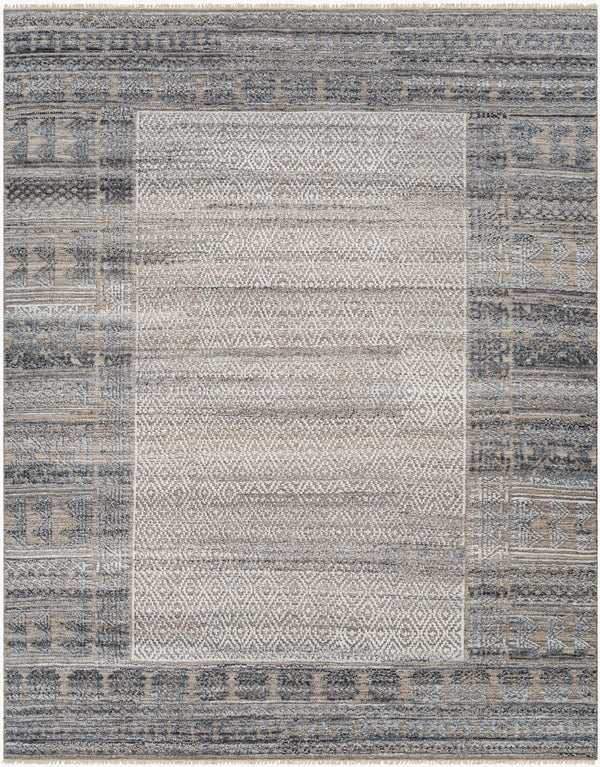 Surya Pompei Handmade 2' X 3' Southwestern Rustic Rug - Elegant Design, Durable & Eco-friendly! Cream Recycled Pet Yarn Ppi2300-576