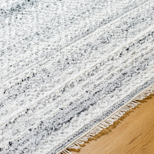 Surya Pompei Handmade 2' X 3' Southwestern Rustic Rug - Elegant Design, Durable & Eco-friendly! White Recycled Pet Yarn Ppi2302-23