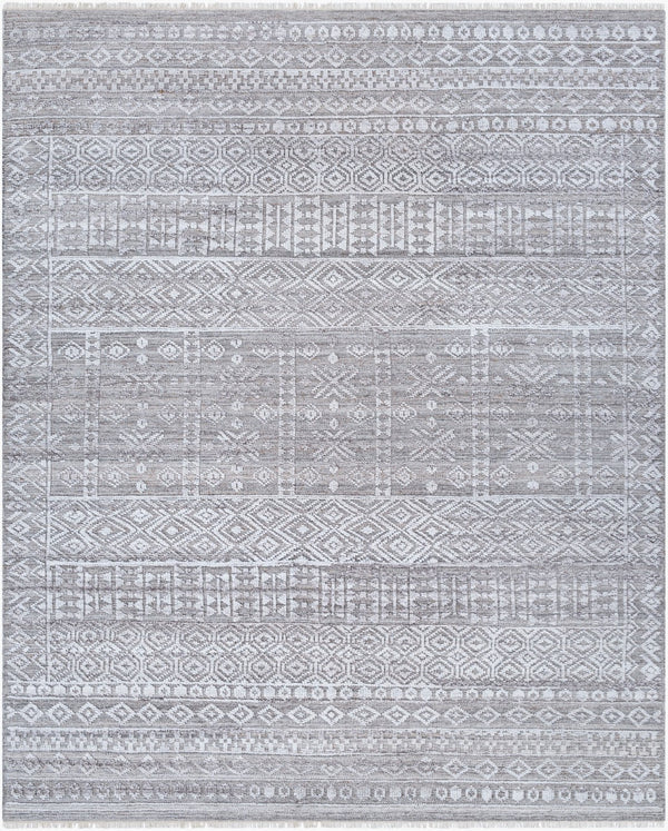 Surya Pompei Handmade 2' X 3' Southwestern Rustic Rug - Elegant Design, Durable & Eco-friendly! Gray Recycled Pet Yarn Ppi2303-23