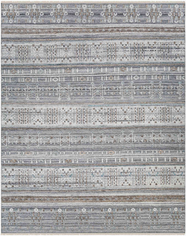 Surya Pompei Handmade 2' X 3' Southwestern Rustic Rug - Elegant Design, Durable & Eco-friendly! White Recycled Pet Yarn Ppi2305-23