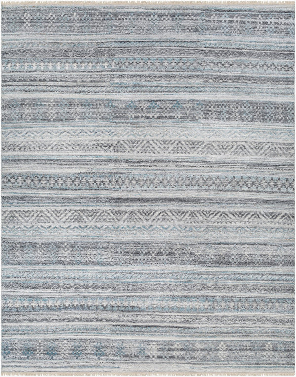 Surya Pompei Handmade 2' X 3' Southwestern Rustic Rug - Elegant Design, Durable & Eco-friendly! Dark Blue Recycled Pet Yarn Ppi2306-23