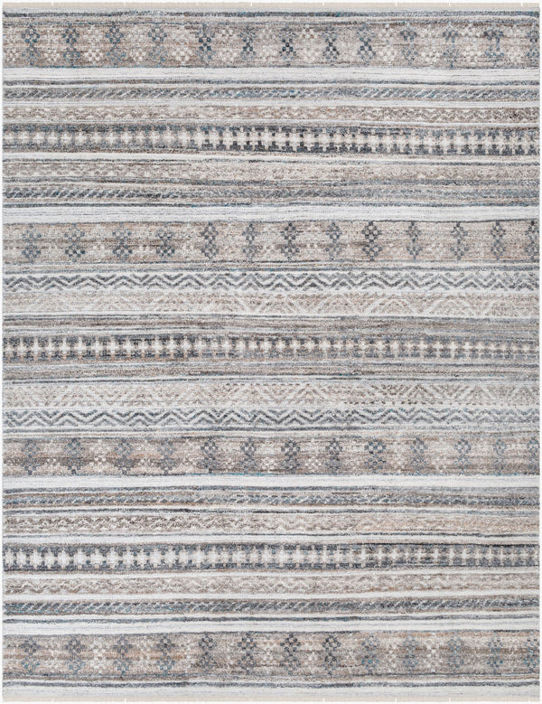 Surya Pompei Handmade 2' X 3' Southwestern Rustic Rug - Elegant Design, Durable & Eco-friendly! Off,White Recycled Pet Yarn Ppi2307-69