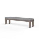 Laguna Dining Bench in Canvas Granite, No Welt SW3501-BNCH-5402 Sunset West