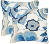 Safavieh Jacobean Floral Pillow Marine PPL101A-2020-SET2