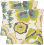 Safavieh Jacobean Floral Pillow Lime PPL101B-2020-SET2