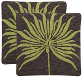 Safavieh Leslie Verte Pillow Brown / Tropical Green PPL117A-2020-SET2