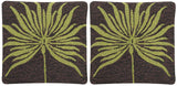 Safavieh Leslie Verte Pillow Brown / Tropical Green PPL117A-2020-SET2