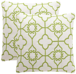 Safavieh Nadia Pillow Sweet Green / Cream PPL201A-2020-SET2