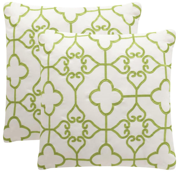 Safavieh Nadia Pillow Sweet Green / Cream PPL201A-2020-SET2