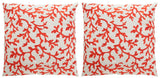 Safavieh Coral All Over Pillow - Set of 2 Candy Red PPL209A-2020-SET2