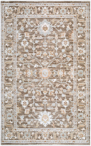 Livabliss Pierre Loti Traditional Fringe Runner Rug Polyester Woven for Hallway or Entryway Dark Brown, Bro 2'11" x 7'7" PPL2304-21177