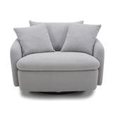 Parker House Parker Living Boomer - Dove Grey Large Swivel Chair with 2 Toss Pillows Dame Dove Grey 100% Polyester SBMR#912S-DMDV