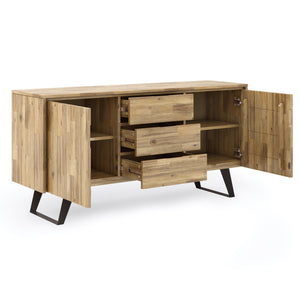 English Elm Lowry - Handcrafted Sideboard Buffet In Distressed Golden Wheat For Modern Storage & Style B136P158870