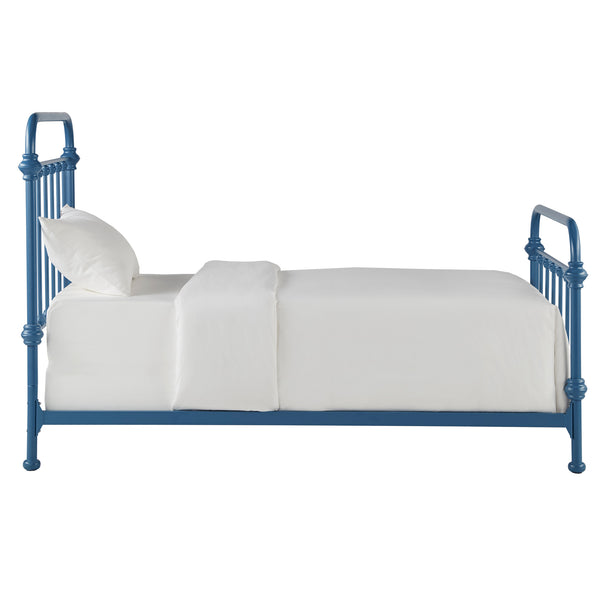 Homelegance By Top-Line Katana Antique Graceful Victorian Iron Metal Bed Blue Iron