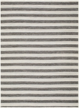 Livabliss Patio Plus Flat Weave Polypropylene Outdoor Rug Uv Resistant Washable Coastal Style Charcoal, Ivor 9' x 12' PPS2300-912