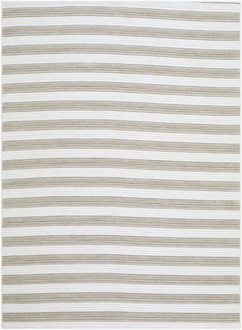 Livabliss Patio Plus Outdoor Polypropylene Flatweave Rug Coastal Woven Turkey Weather Resistant Ivory, Taupe 10' x 13' PPS2306-1013