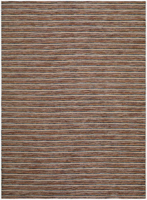 Livabliss Patio Plus Flatweave Outdoor Rug Coastal Traditional Polypropylene Uv Resistant Porch Chestnut, Slat 5'3" x 7' PPS2310-537