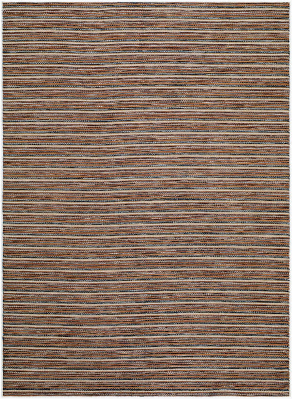 Livabliss Patio Plus Flatweave Outdoor Rug Coastal Traditional Polypropylene Uv Resistant Porch Chestnut, Slat 5'3" x 7' PPS2310-537