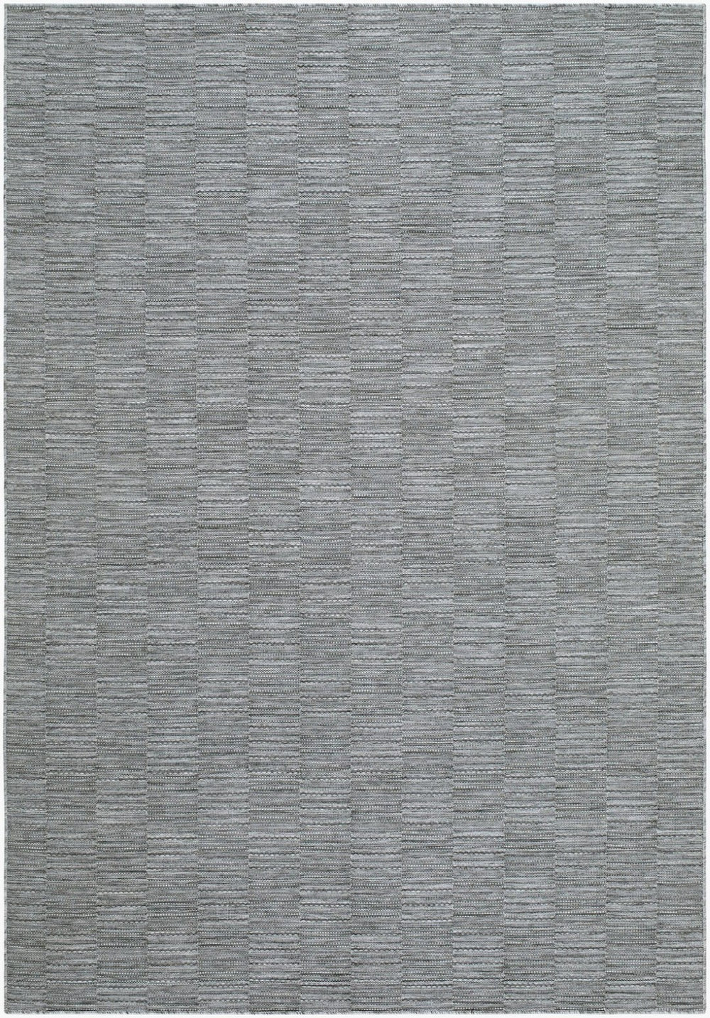 Livabliss Patio Plus Flatweave Polypropylene Rug Turkish Coastal Pattern for Outdoor Indoor Use Slate Gray, Cha 5'3" x 7' PPS2312-537