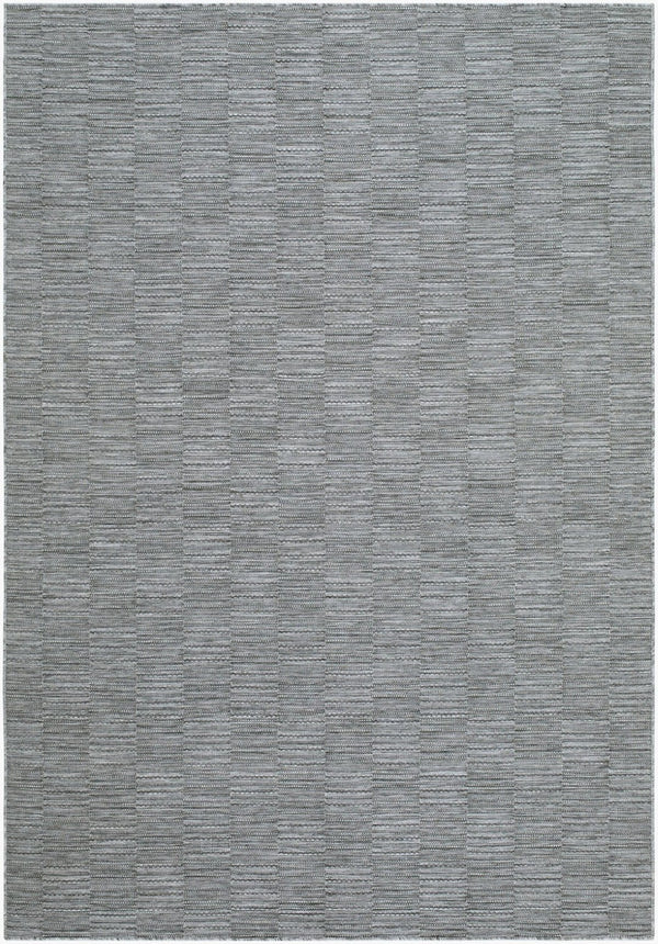 Livabliss Patio Plus Flatweave Polypropylene Rug Turkish Coastal Pattern for Outdoor Indoor Use Slate Gray, Cha 5'3" x 7' PPS2312-537