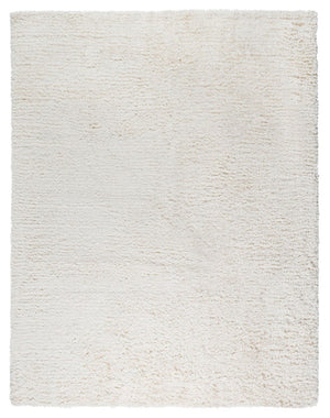 Pasargad Home Paris Shag Collection Luxurious Hand-woven Area Rug - Soft Ivory For Chic Spaces   Ppsr-13121 10x14