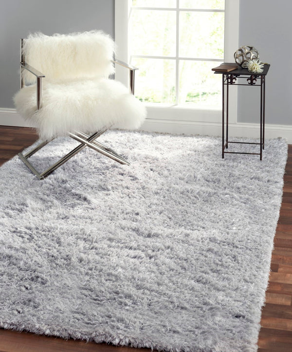 Pasargad Home Paris Shag Collection Luxurious Hand-woven Area Rug - Soft Ivory For Chic Spaces   Ppsr-13121g 10x14