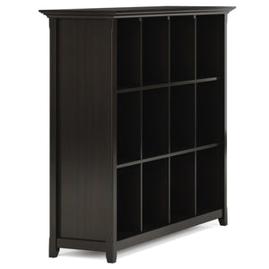 English Elm Amherst 12-Cube Storage Bookcase - Stylish Hickory Brown Solid Wood Organizer For Any Room B136P158349